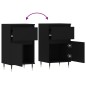 vidaXL Sideboards 2 Stk. Schwarz 40x35x70 cm Holzwerkstoff vidaXL Sideboards 2 Stk. Schwarz 40x35x70 cm Holzwerkstoff