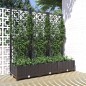 vidaXL Pflanzkübel mit Spalier Schwarz 120x40x121,5 cm PP vidaXL Pflanzkübel mit Spalier Schwarz 120x40x121,5 cm PP