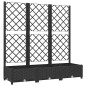 vidaXL Pflanzkübel mit Spalier Schwarz 120x40x121,5 cm PP vidaXL Pflanzkübel mit Spalier Schwarz 120x40x121,5 cm PP