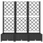vidaXL Pflanzkübel mit Spalier Schwarz 120x40x121,5 cm PP vidaXL Pflanzkübel mit Spalier Schwarz 120x40x121,5 cm PP