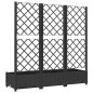 vidaXL Pflanzkübel mit Spalier Schwarz 120x40x121,5 cm PP vidaXL Pflanzkübel mit Spalier Schwarz 120x40x121,5 cm PP