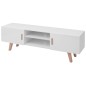 vidaXL TV-Schrank MDF 150 x 35 x 48,5 cm Hochglanz Weiß vidaXL TV-Schrank MDF 150 x 35 x 48,5 cm Hochglanz Weiß