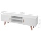 vidaXL TV-Schrank MDF 150 x 35 x 48,5 cm Hochglanz Weiß vidaXL TV-Schrank MDF 150 x 35 x 48,5 cm Hochglanz Weiß