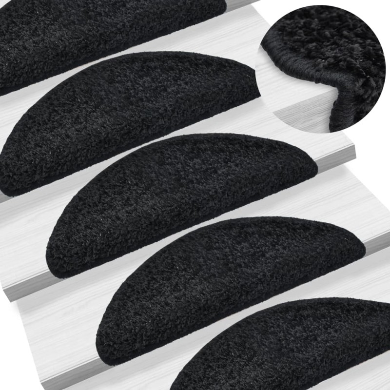 vidaXL Treppenmatten 15 Stk. Schwarz 65x21x4 cm vidaXL Treppenmatten 15 Stk. Schwarz 65x21x4 cm