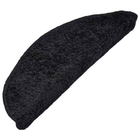 vidaXL Treppenmatten 15 Stk. Schwarz 65x21x4 cm