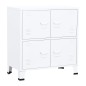 vidaXL Aufbewahrungstruhe Industrial Weiß 75x40x80 cm Stahl vidaXL Aufbewahrungstruhe Industrial Weiß 75x40x80 cm Stahl