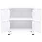 vidaXL Aufbewahrungstruhe Industrial Weiß 75x40x80 cm Stahl vidaXL Aufbewahrungstruhe Industrial Weiß 75x40x80 cm Stahl