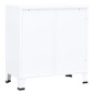vidaXL Aufbewahrungstruhe Industrial Weiß 75x40x80 cm Stahl vidaXL Aufbewahrungstruhe Industrial Weiß 75x40x80 cm Stahl