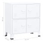vidaXL Aufbewahrungstruhe Industrial Weiß 75x40x80 cm Stahl vidaXL Aufbewahrungstruhe Industrial Weiß 75x40x80 cm Stahl