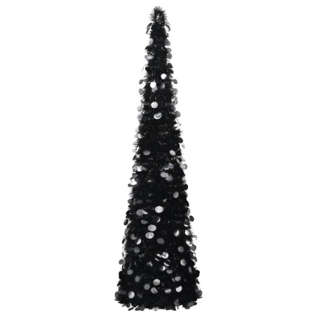 vidaXL Künstlicher Pop-Up-Weihnachtsbaum Schwarz 180 cm PET