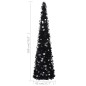 vidaXL Künstlicher Pop-Up-Weihnachtsbaum Schwarz 180 cm PET vidaXL Künstlicher Pop-Up-Weihnachtsbaum Schwarz 180 cm PET