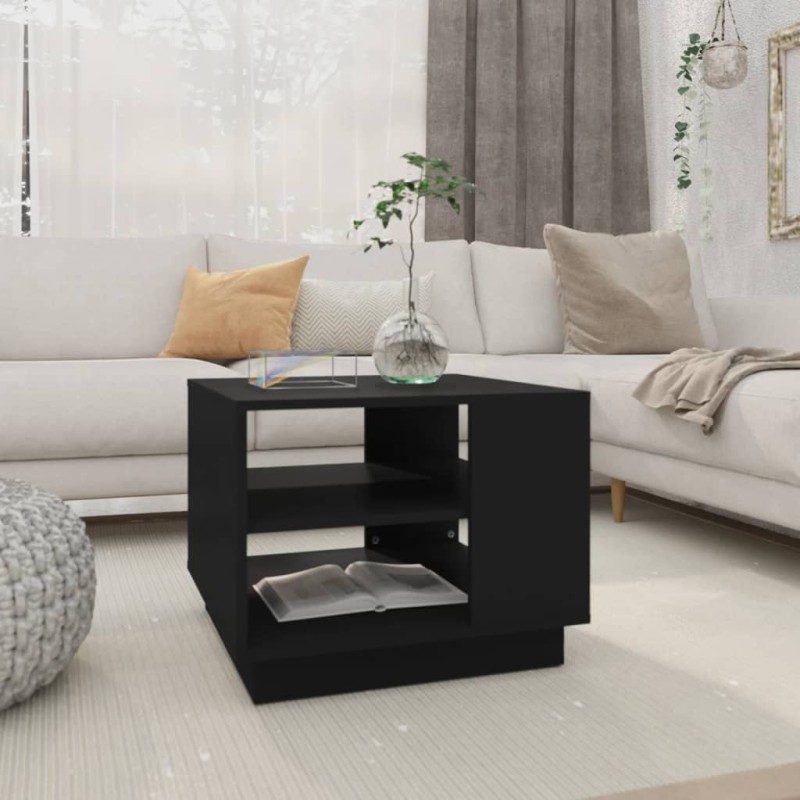 vidaXL Couchtisch Schwarz 55x55x43 cm Holzwerkstoff vidaXL Couchtisch Schwarz 55x55x43 cm Holzwerkstoff