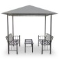 vidaXL Gartenpavillon mit Tisch und Bänken 2,5x1,5x2,4 m Anthrazit vidaXL Gartenpavillon mit Tisch und Bänken 2,5x1,5x2,4 m Anthrazit