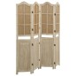 vidaXL 4-tlg. Raumteiler Braun 140x165 cm Stoff vidaXL 4-tlg. Raumteiler Braun 140x165 cm Stoff
