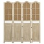 vidaXL 4-tlg. Raumteiler Braun 140x165 cm Stoff vidaXL 4-tlg. Raumteiler Braun 140x165 cm Stoff