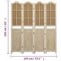 vidaXL 4-tlg. Raumteiler Braun 140x165 cm Stoff vidaXL 4-tlg. Raumteiler Braun 140x165 cm Stoff