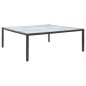 vidaXL Garten-Esstisch Braun 200×200×74 cm Poly Rattan vidaXL Garten-Esstisch Braun 200×200×74 cm Poly Rattan