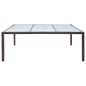 vidaXL Garten-Esstisch Braun 200×200×74 cm Poly Rattan vidaXL Garten-Esstisch Braun 200×200×74 cm Poly Rattan