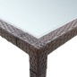 vidaXL Garten-Esstisch Braun 200×200×74 cm Poly Rattan vidaXL Garten-Esstisch Braun 200×200×74 cm Poly Rattan