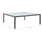 vidaXL Garten-Esstisch Braun 200×200×74 cm Poly Rattan vidaXL Garten-Esstisch Braun 200×200×74 cm Poly Rattan