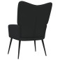 vidaXL Relaxsessel mit Hocker Schwarz Stoff vidaXL Relaxsessel mit Hocker Schwarz Stoff