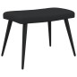 vidaXL Relaxsessel mit Hocker Schwarz Stoff vidaXL Relaxsessel mit Hocker Schwarz Stoff