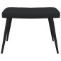 vidaXL Relaxsessel mit Hocker Schwarz Stoff vidaXL Relaxsessel mit Hocker Schwarz Stoff