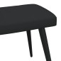 vidaXL Relaxsessel mit Hocker Schwarz Stoff vidaXL Relaxsessel mit Hocker Schwarz Stoff