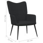 vidaXL Relaxsessel mit Hocker Schwarz Stoff vidaXL Relaxsessel mit Hocker Schwarz Stoff
