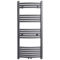 Handtuchheizkörper Warmwasser Gebogen Grau 500x1160 mm