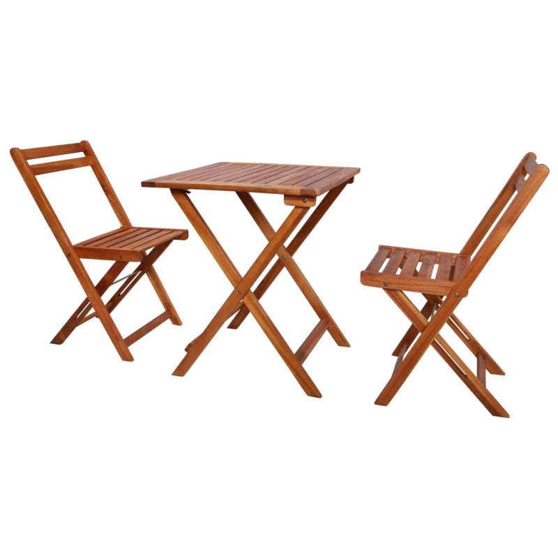 vidaXL 3-tlg. Bistro-Set Klappbar Massivholz Akazie vidaXL 3-tlg. Bistro-Set Klappbar Massivholz Akazie