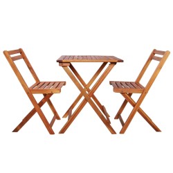 vidaXL 3-tlg. Bistro-Set Klappbar Massivholz Akazie