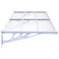 vidaXL Türvordach Grau und Transparent 199x90 cm Polycarbonat vidaXL Türvordach Grau und Transparent 199x90 cm Polycarbonat