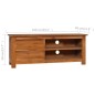 vidaXL TV-Schrank 100x30x40 cm Teak Massivholz vidaXL TV-Schrank 100x30x40 cm Teak Massivholz