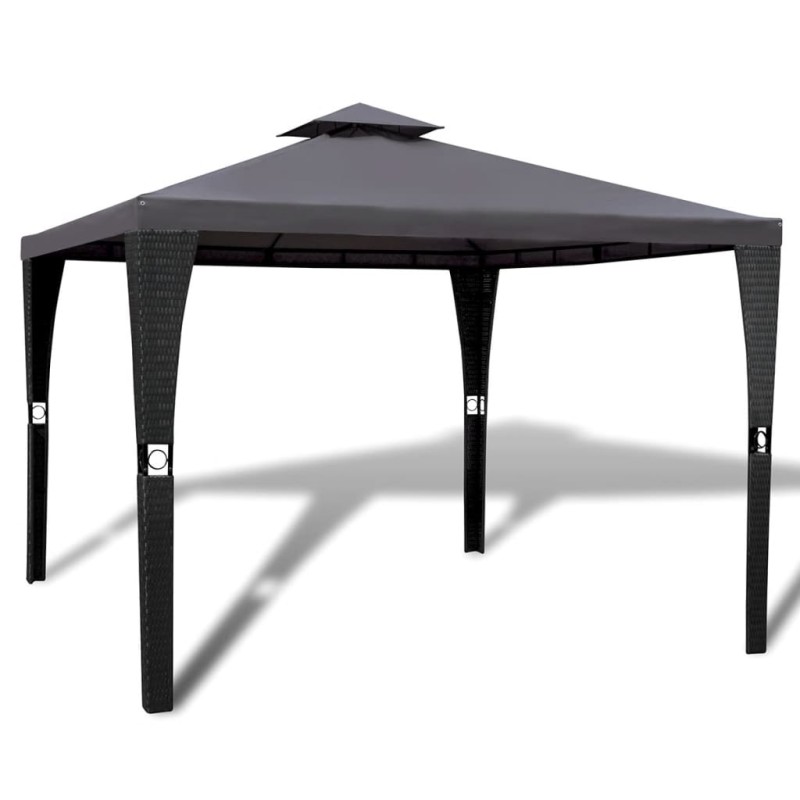 vidaXL Gartenpavillon mit Dach 3 x 3 m Dunkelgrau vidaXL Gartenpavillon mit Dach 3 x 3 m Dunkelgrau
