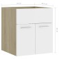 vidaXL Waschbeckenunterschrank Weiß Sonoma-Eiche 41x38,5x46 cm vidaXL Waschbeckenunterschrank Weiß Sonoma-Eiche 41x38,5x46 cm