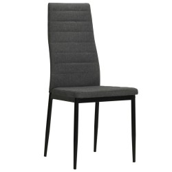 vidaXL Esszimmerstühle 2 Stk. Dunkelgrau Stoff 