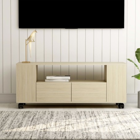 vidaXL TV-Schrank Sonoma-Eiche 120x35x48 cm Holzwerkstoff