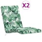 Liegestuhl-Auflagen 2 Stk. Blattmuster Oxford-Gewebe Liegestuhl-Auflagen 2 Stk. Blattmuster Oxford-Gewebe