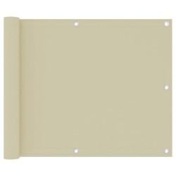 vidaXL Balkon-Sichtschutz Creme 75x300 cm Oxford-Gewebe