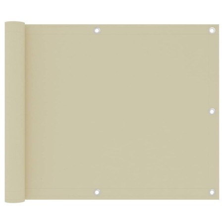 vidaXL Balkon-Sichtschutz Creme 75x300 cm Oxford-Gewebe