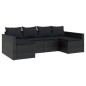 vidaXL 2-tlg. Garten-Lounge-Set mit Kissen Schwarz Poly Rattan vidaXL 2-tlg. Garten-Lounge-Set mit Kissen Schwarz Poly Rattan