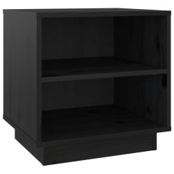 vidaXL Nachttische 2 Stk. Schwarz 40x34x40 cm Massivholz Kiefer