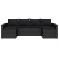 vidaXL 2-tlg. Garten-Lounge-Set mit Kissen Schwarz Poly Rattan vidaXL 2-tlg. Garten-Lounge-Set mit Kissen Schwarz Poly Rattan