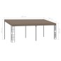 vidaXL Wand-Pavillon 6x3 m Taupe Stoff vidaXL Wand-Pavillon 6x3 m Taupe Stoff