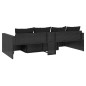 vidaXL 2-tlg. Garten-Lounge-Set mit Kissen Schwarz Poly Rattan vidaXL 2-tlg. Garten-Lounge-Set mit Kissen Schwarz Poly Rattan