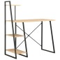 vidaXL Schreibtisch mit Regaleinheit Schwarz und Eiche 102×50×117 cm vidaXL Schreibtisch mit Regaleinheit Schwarz und Eiche 102×50×117 cm