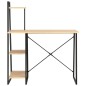 vidaXL Schreibtisch mit Regaleinheit Schwarz und Eiche 102×50×117 cm vidaXL Schreibtisch mit Regaleinheit Schwarz und Eiche 102×50×117 cm