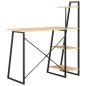 vidaXL Schreibtisch mit Regaleinheit Schwarz und Eiche 102×50×117 cm vidaXL Schreibtisch mit Regaleinheit Schwarz und Eiche 102×50×117 cm