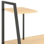 vidaXL Schreibtisch mit Regaleinheit Schwarz und Eiche 102×50×117 cm vidaXL Schreibtisch mit Regaleinheit Schwarz und Eiche 102×50×117 cm
